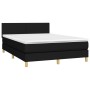 Cama box spring colchón y luces LED tela negro 140x190 cm de vidaXL, Camas y somieres - Ref: Foro24-3133551, Precio: 445,40 €...