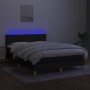Cama box spring colchón y luces LED tela negro 140x200 cm de vidaXL, Camas y somieres - Ref: Foro24-3133559, Precio: 450,57 €...