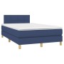 Cama box spring con colchón y LED tela azul 120x200 cm de vidaXL, Camas y somieres - Ref: Foro24-3133707, Precio: 406,08 €, D...