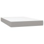 Cama box spring con colchón tela y LED gris claro 120x200 cm de vidaXL, Camas y somieres - Ref: Foro24-3133701, Precio: 393,8...