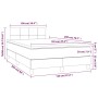 Cama box spring con colchón tela y LED gris claro 120x200 cm de vidaXL, Camas y somieres - Ref: Foro24-3133701, Precio: 393,8...