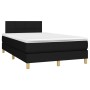 Cama box spring con colchón LED tela negro 120x200 cm de vidaXL, Camas y somieres - Ref: Foro24-3133703, Precio: 380,13 €, De...