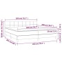 Cama box spring con colchón tela y LED gris claro 200x200 cm de vidaXL, Camas y somieres - Ref: Foro24-3133741, Precio: 575,0...