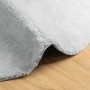 Alfombra de pelo corto suave lavable HUARTE gris Ø 80 cm en Alfombras | Comprar online en Foru.es