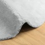 Alfombra de pelo corto suave lavable HUARTE gris Ø 100 cm en Alfombras | Comprar online en Foru.es