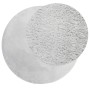 Alfombra de pelo corto suave lavable HUARTE gris Ø 120 cm en Alfombras | Comprar online en Foru.es