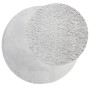 Alfombra de pelo corto suave lavable HUARTE gris Ø 160 cm en Alfombras | Comprar online en Foru.es