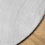 Alfombra de pelo corto suave lavable HUARTE gris Ø 160 cm en Alfombras | Comprar online en Foru.es