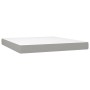 Cama box spring con colchón tela y LED gris claro 180x200 cm de vidaXL, Camas y somieres - Ref: Foro24-3133733, Precio: 541,5...