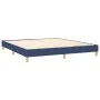 Box spring bed with mattress and LED blue fabric 160x200 cm by vidaXL, Beds and slatted bases - Ref: Foro24-3133731, Price: 4...