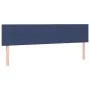 Box spring bed with mattress and LED blue fabric 160x200 cm by vidaXL, Beds and slatted bases - Ref: Foro24-3133731, Price: 4...