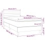 Cama box spring colchón y luces LED tela gris claro 90x200 cm de vidaXL, Camas y somieres - Ref: Foro24-3133765, Precio: 309,...