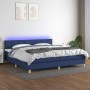 Cama box spring con colchón y LED tela azul 200x200 cm de vidaXL, Camas y somieres - Ref: Foro24-3133747, Precio: 603,31 €, D...