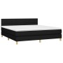 Cama box spring con colchón LED tela negro 180x200 cm de vidaXL, Camas y somieres - Ref: Foro24-3133735, Precio: 552,98 €, De...