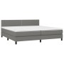 Cama box spring colchón y luces LED tela gris claro 200x200 cm de vidaXL, Camas y somieres - Ref: Foro24-3133102, Precio: 565...