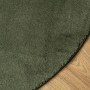 Alfombra pelo corto suave lavable HUARTE verde bosque Ø 80 cm en Alfombras | Comprar online en Foru.es