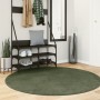 Alfombra pelo corto suave lavable HUARTE verde bosque Ø 160 cm en Alfombras | Comprar online en Foru.es