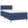 Cama box spring con colchón y LED tela azul 90x200 cm de vidaXL, Camas y somieres - Ref: Foro24-3133771, Precio: 302,28 €, De...