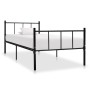 Estructura de cama de metal negro 90x200 cm de vidaXL, Camas y somieres - Ref: Foro24-284636, Precio: 72,76 €, Descuento: %