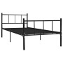 Estructura de cama de metal negro 90x200 cm de vidaXL, Camas y somieres - Ref: Foro24-284636, Precio: 72,76 €, Descuento: %
