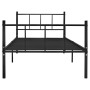 Estructura de cama de metal negro 90x200 cm de vidaXL, Camas y somieres - Ref: Foro24-284636, Precio: 72,76 €, Descuento: %