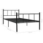 Estructura de cama de metal negro 90x200 cm de vidaXL, Camas y somieres - Ref: Foro24-284636, Precio: 72,76 €, Descuento: %