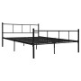 Estructura de cama de metal negro 160x200 cm de vidaXL, Camas y somieres - Ref: Foro24-284640, Precio: 125,66 €, Descuento: %