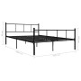 Estructura de cama de metal negro 160x200 cm de vidaXL, Camas y somieres - Ref: Foro24-284640, Precio: 125,66 €, Descuento: %