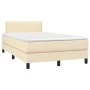 Boxspringbett mit Matratze und LED-Cremestoff 120x200 cm von vidaXL, Betten und Lattenroste - Ref: Foro24-3133066, Preis: 369...