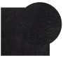 Alfombra de pelo corto suave lavable HUARTE negro 120x120 cm en Alfombras | Comprar online en Foru.es