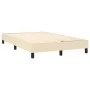 Boxspringbett mit Matratze und LED-Cremestoff 120x200 cm von vidaXL, Betten und Lattenroste - Ref: Foro24-3133066, Preis: 369...