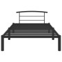 Estructura de cama de metal negro 90x200 cm de vidaXL, Camas y somieres - Ref: Foro24-284656, Precio: 77,05 €, Descuento: %
