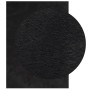 Alfombra de pelo corto suave lavable HUARTE negro 140x200 cm en Alfombras | Comprar online en Foru.es