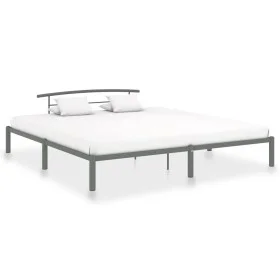 Estructura de cama de metal gris 180x200 cm de vidaXL, Camas y somieres - Ref: Foro24-284667, Precio: 91,22 €, Descuento: %