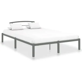 Gray metal bed frame 120x200 cm by vidaXL, Beds and slatted bases - Ref: Foro24-284664, Price: 72,65 €, Discount: %