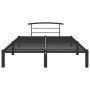 Estructura de cama de metal negro 140x200 cm de vidaXL, Camas y somieres - Ref: Foro24-284659, Precio: 102,40 €, Descuento: %