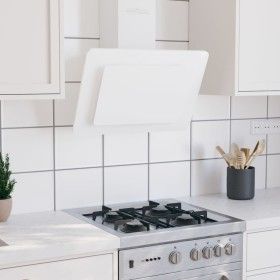 Campana extractora acero inoxidable vidrio templado blanco 60cm de vidaXL, Extractores - Ref: Foro24-51663, Precio: 166,19 €,...