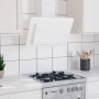 Campana extractora acero inoxidable vidrio templado blanco 60cm de vidaXL, Extractores - Ref: Foro24-51663, Precio: 166,19 €,...