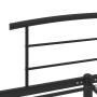 Estructura de cama de metal negro 140x200 cm de vidaXL, Camas y somieres - Ref: Foro24-284659, Precio: 102,40 €, Descuento: %