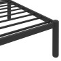 Estructura de cama de metal negro 140x200 cm de vidaXL, Camas y somieres - Ref: Foro24-284659, Precio: 102,40 €, Descuento: %