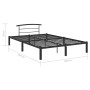 Estructura de cama de metal negro 140x200 cm de vidaXL, Camas y somieres - Ref: Foro24-284659, Precio: 102,40 €, Descuento: %