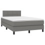Cama box spring con colchón y LED tela gris oscuro 120x200 cm de vidaXL, Camas y somieres - Ref: Foro24-3133142, Precio: 430,...