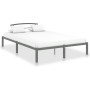 Estructura de cama de metal gris 160x200 cm de vidaXL, Camas y somieres - Ref: Foro24-284666, Precio: 113,61 €, Descuento: %