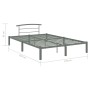 Estructura de cama de metal gris 160x200 cm de vidaXL, Camas y somieres - Ref: Foro24-284666, Precio: 113,61 €, Descuento: %