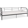 Estructura de cama de metal negro 90x200 cm de vidaXL, Camas y somieres - Ref: Foro24-284673, Precio: 110,55 €, Descuento: %