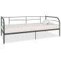 Estructura de cama de metal gris 90x200 cm de vidaXL, Camas y somieres - Ref: Foro24-284674, Precio: 121,91 €, Descuento: %