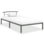 Estructura de cama de metal gris 100x200 cm de vidaXL, Camas y somieres - Ref: Foro24-284663, Precio: 67,24 €, Descuento: %