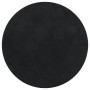 Alfombra de pelo corto suave lavable HUARTE negro Ø 100 cm en Alfombras | Comprar online en Foru.es
