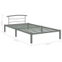 Estructura de cama de metal gris 100x200 cm de vidaXL, Camas y somieres - Ref: Foro24-284663, Precio: 67,24 €, Descuento: %