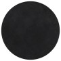 Alfombra de pelo corto suave lavable HUARTE negro Ø 120 cm en Alfombras | Comprar online en Foru.es